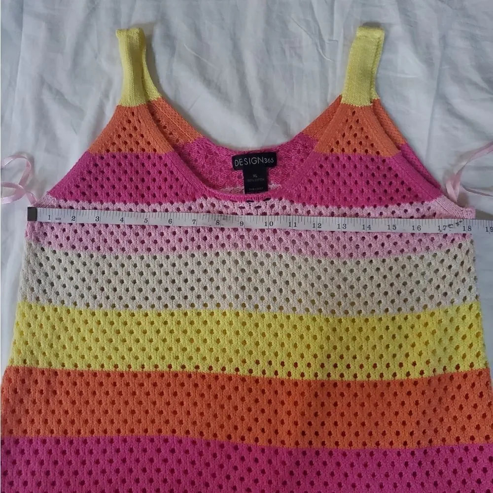 Design365 Bright Stripe Knit Top XL